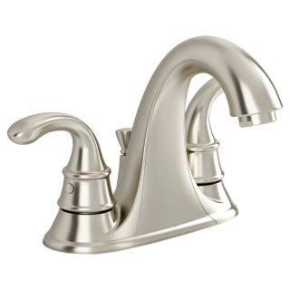 American Standard Harrison Satin Nickel 2 Handle 4 in Centerset WaterSense Bathroom Sink Faucet (Drain Included)