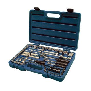 Industro 99 Piece Standard (SAE) and Metric Mechanics Tool Set with Hard Case