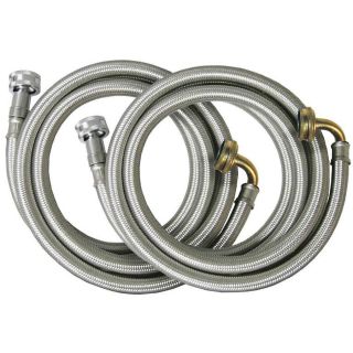 Watts 2 Pack 72 in 125 PSI Braided Stainless Steel Washing Machine Connector