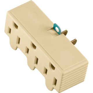Cooper Wiring Devices Single to Triple Ivory 2 Wire to 3 Wire Adapter