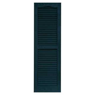 Vantage 2 Pack Indigo Blue Louvered Vinyl Exterior Shutters (Common 47 in x 14 in; Actual 46.68 in x 13.875 in)