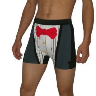 Mens Briefly Stated Finest Comfortable Fit Boxer Shorts / Underwear Briefs   Black & White (Size M) Clothing