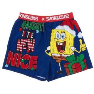 Spongebob Naughty is Nice Boxer Shorts for Men L Clothing