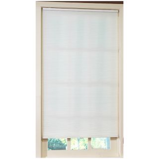 allen + roth 39 in W x 64 in L White Light Filtering Cordless Polyester Cellular Shade