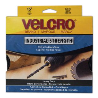 VELCRO Industrial Strength Sticky Back 15 ft x 2 in Fastener Black