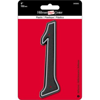 Hillman Sign Center 8.2 in Reflective Black House Number 1