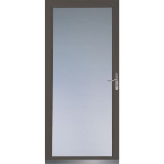 LARSON Brown Signature Low E Full View Tempered Glass Storm Door (Common 81 in x 36 in; Actual 80.8 in x 37.62 in)