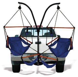 Trailer Hitch Stand and 2 Black Hammaka Chairs Combo   WD  Hammock Stands  Patio, Lawn & Garden