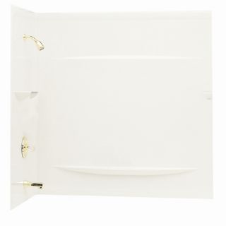 ASB Admiration 59 in W x 29 1/2 in D x 60 in H High Gloss White Polystyrene Bathtub Wall Surround