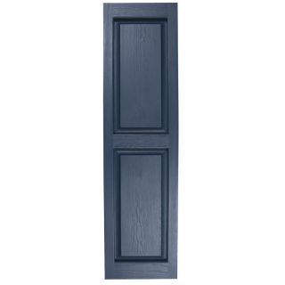 Severe Weather 2 Pack Midnight Blue Raised Panel Vinyl Exterior Shutters (Common 63 in x 15 in; Actual 62.5 in x 14.5 in)