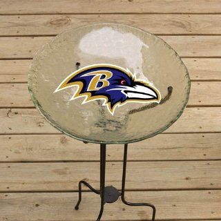 Baltimore Ravens Glass Bird Bath Sports & Outdoors
