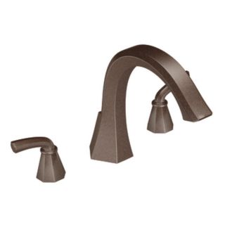 Moen Felicity Oil Rubbed Bronze 2 Handle Adjustable Deck Mount Tub Faucet