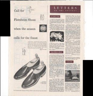 Florsheim Shoes Men's Shoes Clothing Fine Shoes 1953 Home Antique Advertisement  Prints  