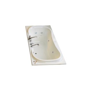 MAAX Cambridge 71.5 in L x 35.75 in W x 22 in H 2 Person White Hourglass in Rectangle Whirlpool Tub