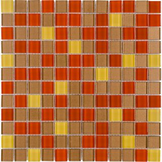 Elida Ceramica Fall Glass Mosaic Square Indoor/Outdoor Wall Tile (Common 12 in x 12 in; Actual 11.75 in x 11.75 in)