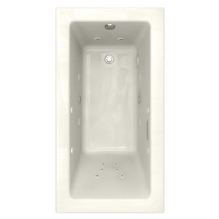 American Standard Studio 60 in L x 32 in W x 22.5 in H Linen Acrylic Rectangular Drop In Whirlpool Tub and Air Bath