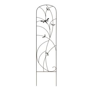 12.75 in W x 56 in H Powder Coated Dragonfly Garden Trellis