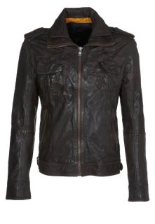 Superdry   RYAN   Leather jacket   brown