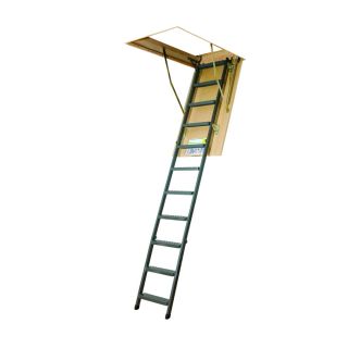 FAKRO 10 1/8 ft Steel 350 lb Type IAA Attic Ladder