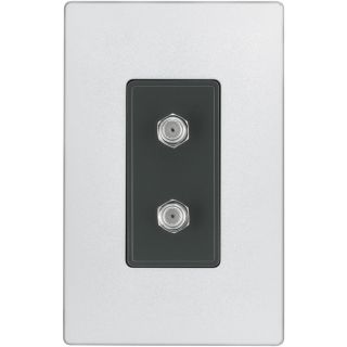 Cooper Wiring Devices Aspire 1 Gang Silver Granite Coax Nylon Wall Plate