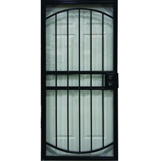 LARSON Black Steel Security Door (Common 81 in x 36 in; Actual 79.75 in x 38.25 in)