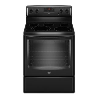 Maytag 30 in Smooth Surface Freestanding 5 Element 6.2 cu ft Self Cleaning Electric Range (Black)