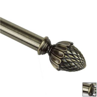 Rod Desyne 48 in to 84 in Antique Brass Metal Single Curtain Rod