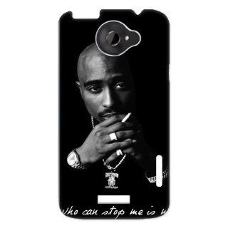Personalized Custom Hard Protective Case For HTC One X Most Popular Hip Hop Music Artists Singer And Actor In American History   Super Cool Tupac 2Pac Smoke " Who Can Stop Is Me " Phone Case Cell Phones & Accessories
