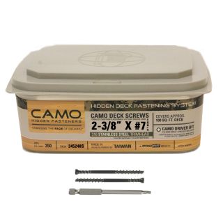 CAMO 350 Count #7 x 2.375 in Countersinking Head Stainless Steel Star Drive Deck Screws