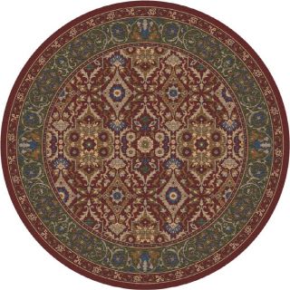 Milliken Sandakan 7 ft 7 in x 7 ft 7 in Round Red/Pink Transitional Area Rug