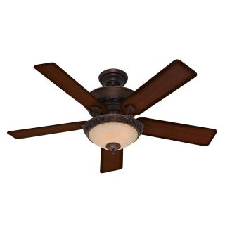 Hunter Italian Countryside 52 in Cocoa Downrod or Flush Mount Ceiling Fan with Light Kit