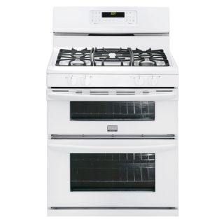 Frigidaire Gallery 30 in 3.5 cu ft/2.3 cu ft Self Cleaning Double Oven Convection Gas Range (White)