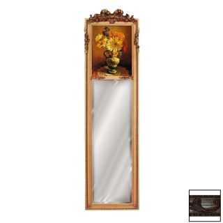 Hickory Manor House 10.5 in x 38 in Walnut Rectangular Framed Wall Mirror