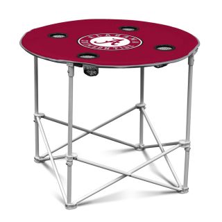 Logo Chairs 30 in x 30 in Circle Red Alabama Crimson Tide Folding Table