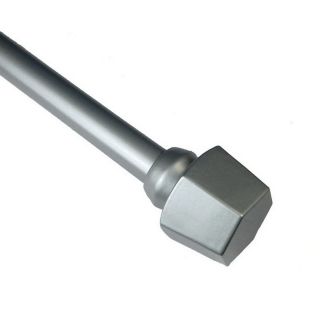 BCL Drapery 48 in to 86 in Pewter Metal Single Curtain Rod