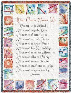 What Cancer Cannot Do Throw   70 x 53 Blanket/Throw   Cancer Patient Gifts