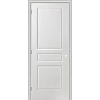 ReliaBilt 28 in x 80 in 3 Panel Square Hollow Textured Molded Composite Right Hand Interior Single Prehung Door