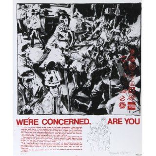 Art We're Concerned Are You? from Bullet Space, Your House is Mine  Screenprint  James Romberger and Marguerite Van Cook