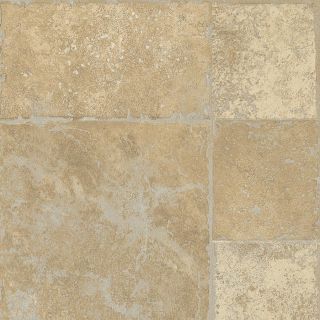 Armstrong Stones & Ceramics 15.94 in W x 3.98 ft L Antique Cream Embossed Laminate Tile and Stone Planks