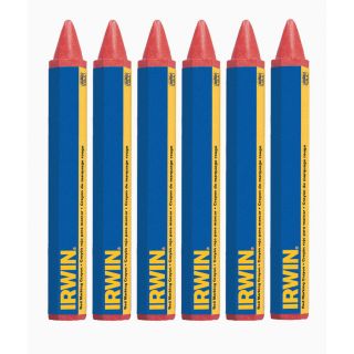 IRWIN 6 Pack Red Lumber Crayons