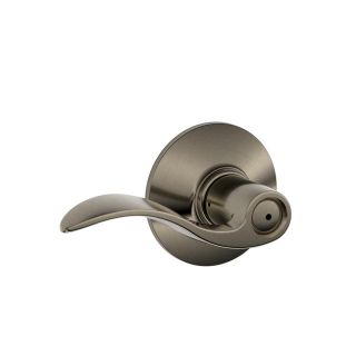 Schlage Privacy Accent Antique Pewter Push Button Lock Residential Privacy Door Lever