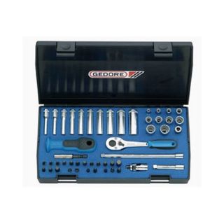 Gedore 49 Piece Metric 1/4 in Drive Socket Set with Case