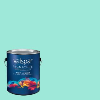 Creative Ideas for Color by Valspar 130.13 fl oz Interior Matte Cool Pool Latex Base Paint and Primer in One with Mildew Resistant Finish