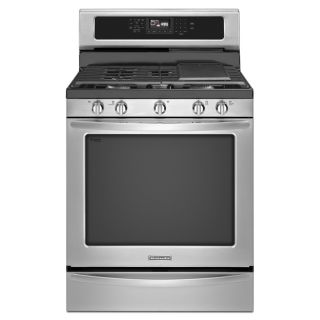 KitchenAid Architect II 30 in 5 Burner Freestanding 5.8 cu ft Self Cleaning Convection Gas Range (Stainless Steel)