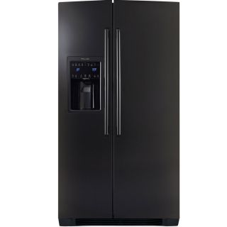 Electrolux 22.6 cu ft Side By Side Counter Depth Refrigerator with Single Ice Maker (Black) ENERGY STAR