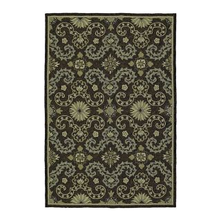 Kaleen Home and Porch 36 in x 60 in Rectangular Black Floral Accent Rug