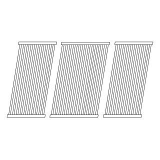 Heavy Duty BBQ Parts 3 Pack Rectangle Stainless Steel Cooking Grate