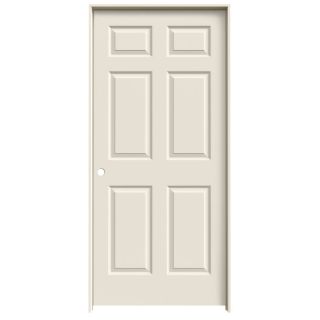 ReliaBilt 6 Panel Solid Core Smooth Molded Composite Right Hand Interior Single Prehung Door (Common 80 in x 36 in; Actual 81.68 in x 37.56 in)