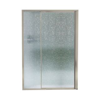 Sterling 42 in to 48 in Polished Nickel Framed Pivot Shower Door