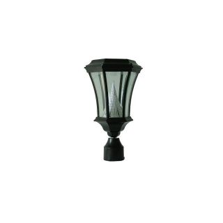 Gama Sonic Victorian 15 in H Black In Color Solar LED Pier Mounted Light